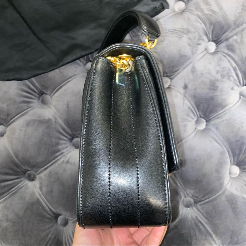 SOLD New Yves Saint Laurent Black Medium Vicky Bag Gold Hardware - Picture 7 of 10